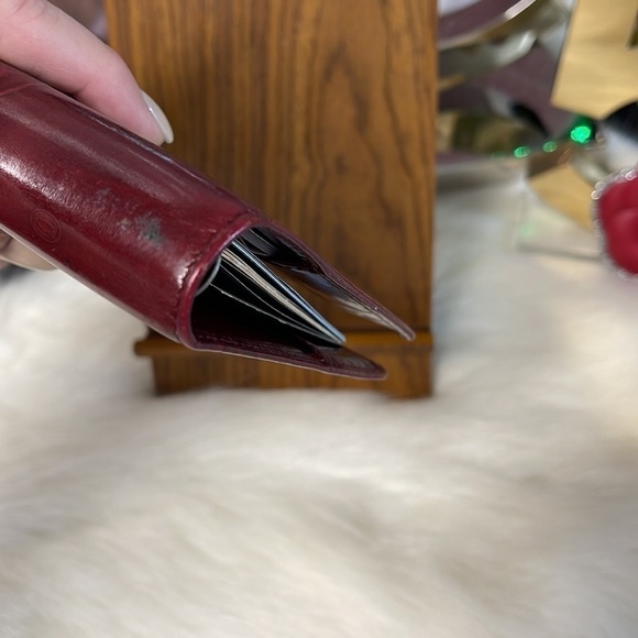 AUTHENTIC MUST DE CARTIER BORDEAUX LEATHER HAPPY BIRTHDAY 6 RING AGENDA PLANNER - Picture 7 of 11